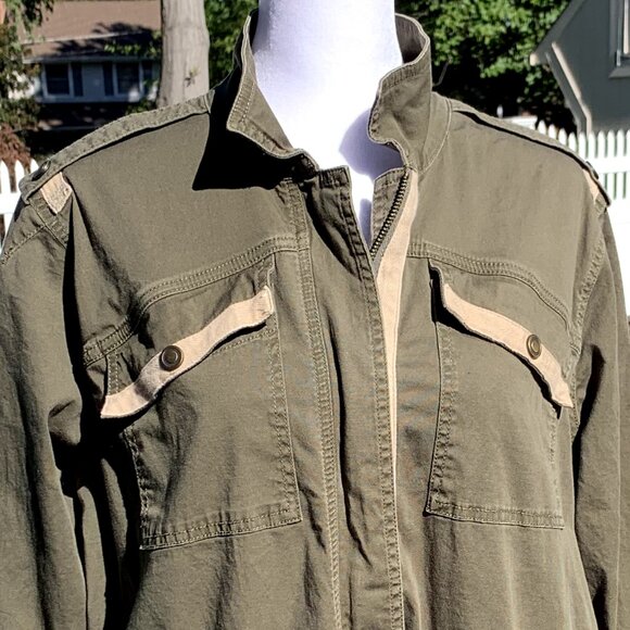 CAbi Army Green Anorak Military Utility Cargo Jacket - Picture 4 of 15